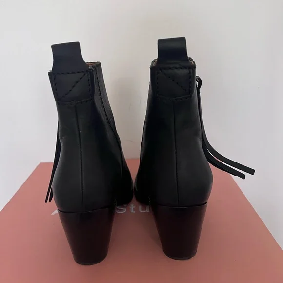 Acne Studios Pistol Black Leather Boots Size 37, worn 1x - Picture 4 of 7